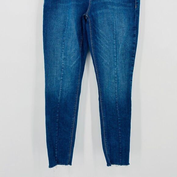 Old Navy Size 6 Medium Wash Raw Hem Rockstar Super Skinny Ankle Mid Rise Jeans - Picture 3 of 9